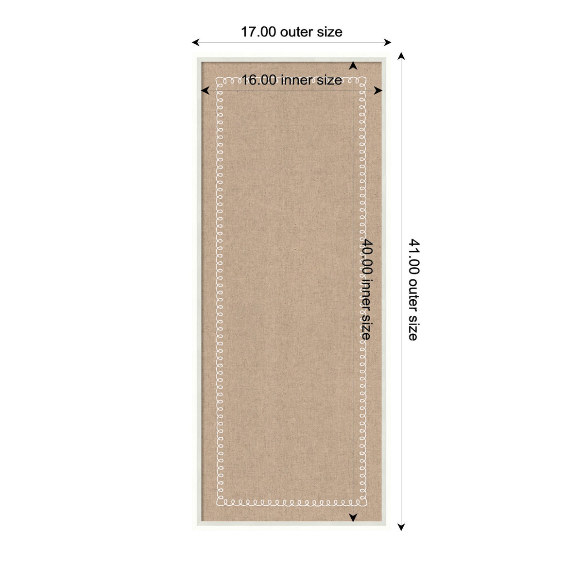 Fabric Pinboard with Scalloped Edge Frame
