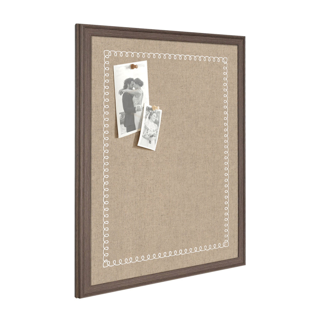 Fabric Pinboard with Scalloped Edge Frame