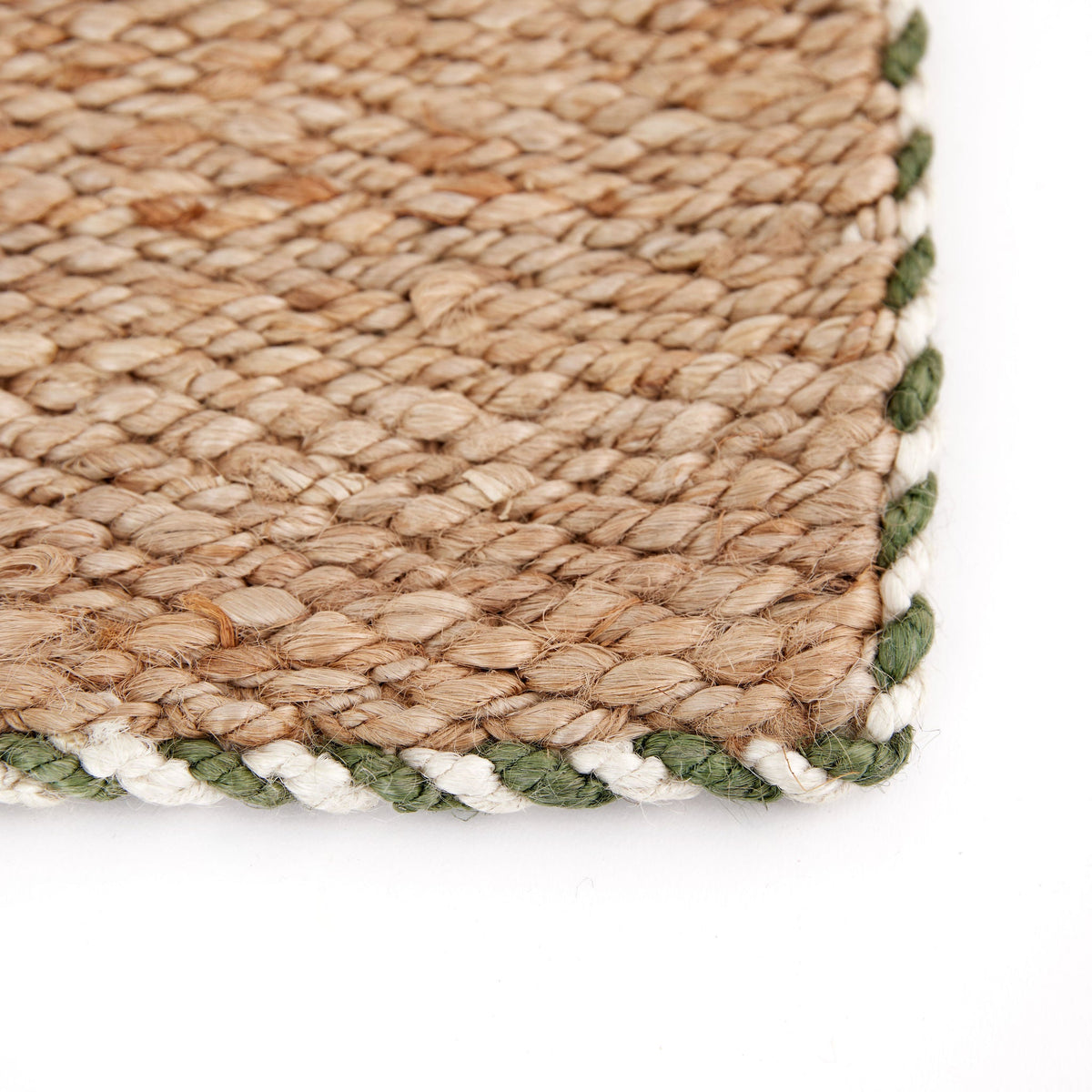 Braided Jute Doormat in Basil