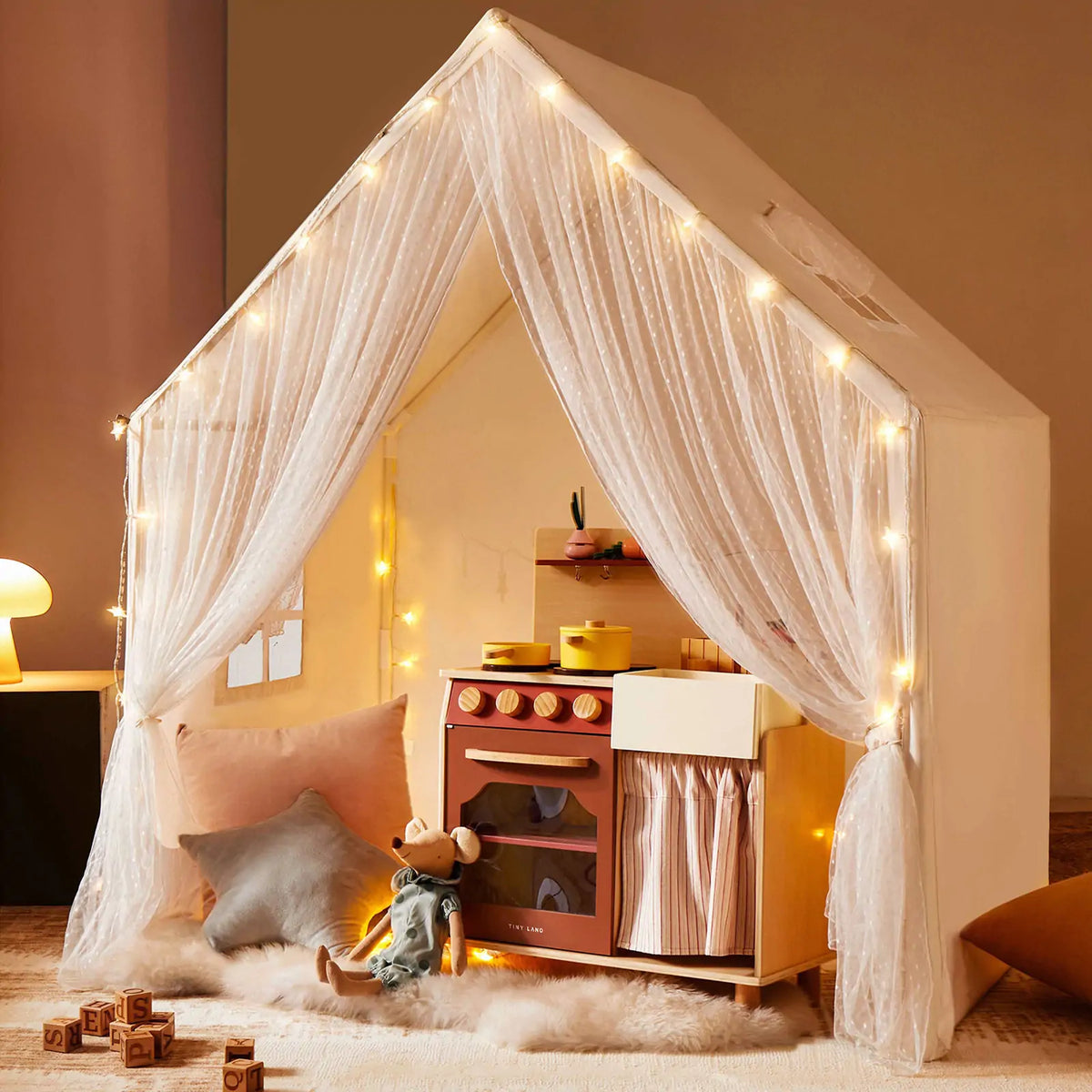 Large Kids Play Tent with Star Lights