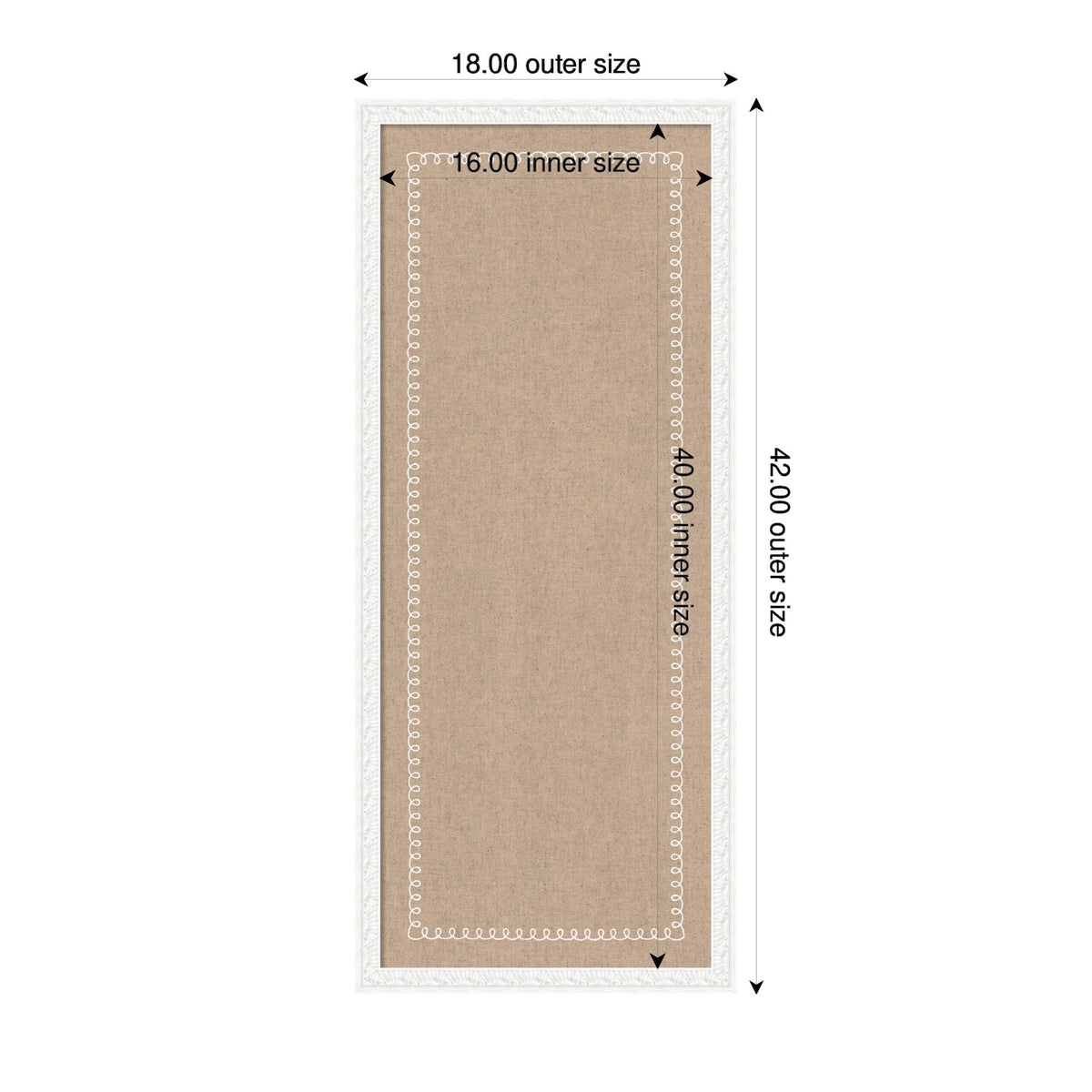Fabric Pinboard with Scalloped Edge Frame
