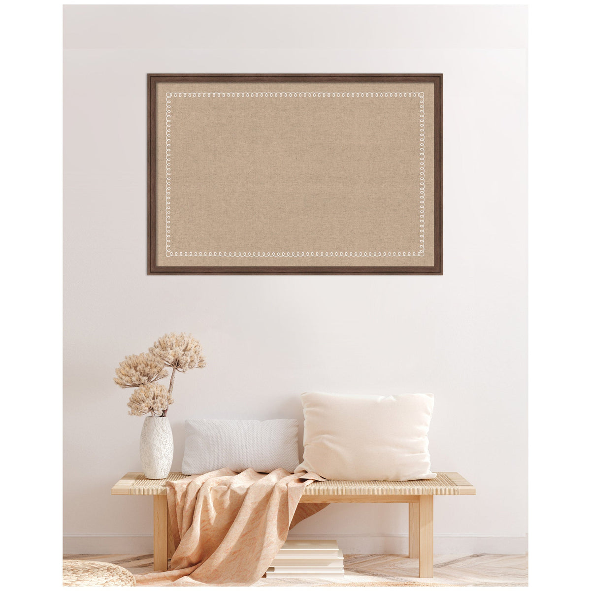 Fabric Pinboard with Scalloped Edge Frame