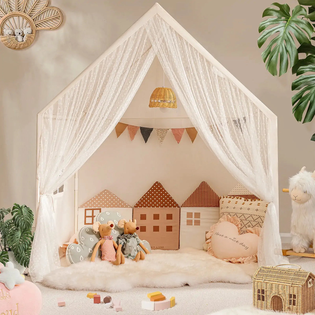 Large Kids Play Tent with Star Lights