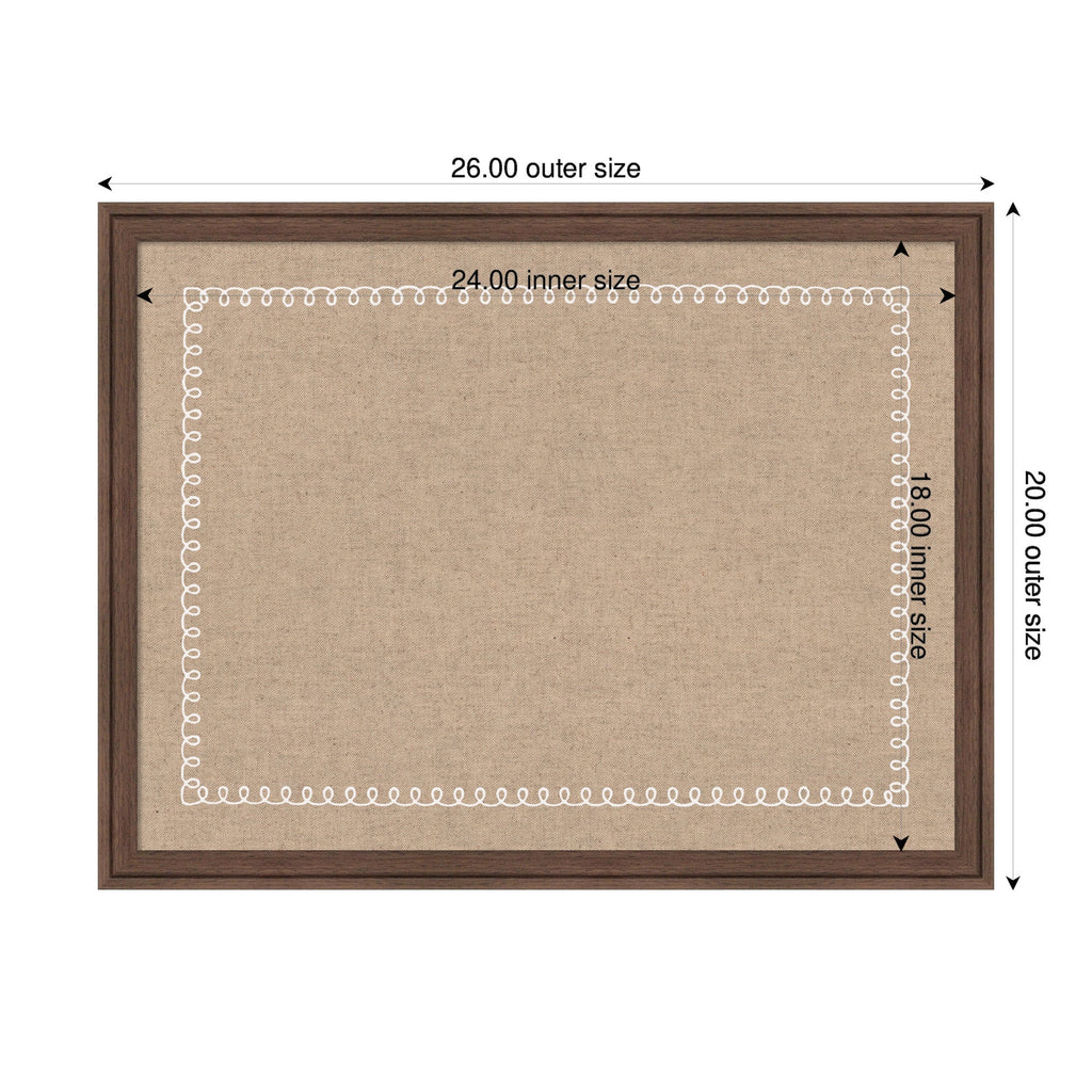 Fabric Pinboard with Scalloped Edge Frame