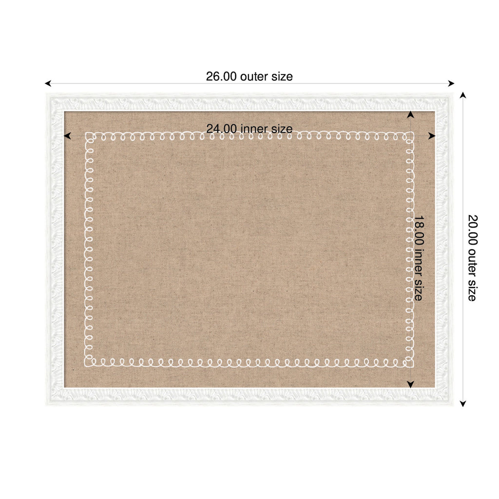 Fabric Pinboard with Scalloped Edge Frame