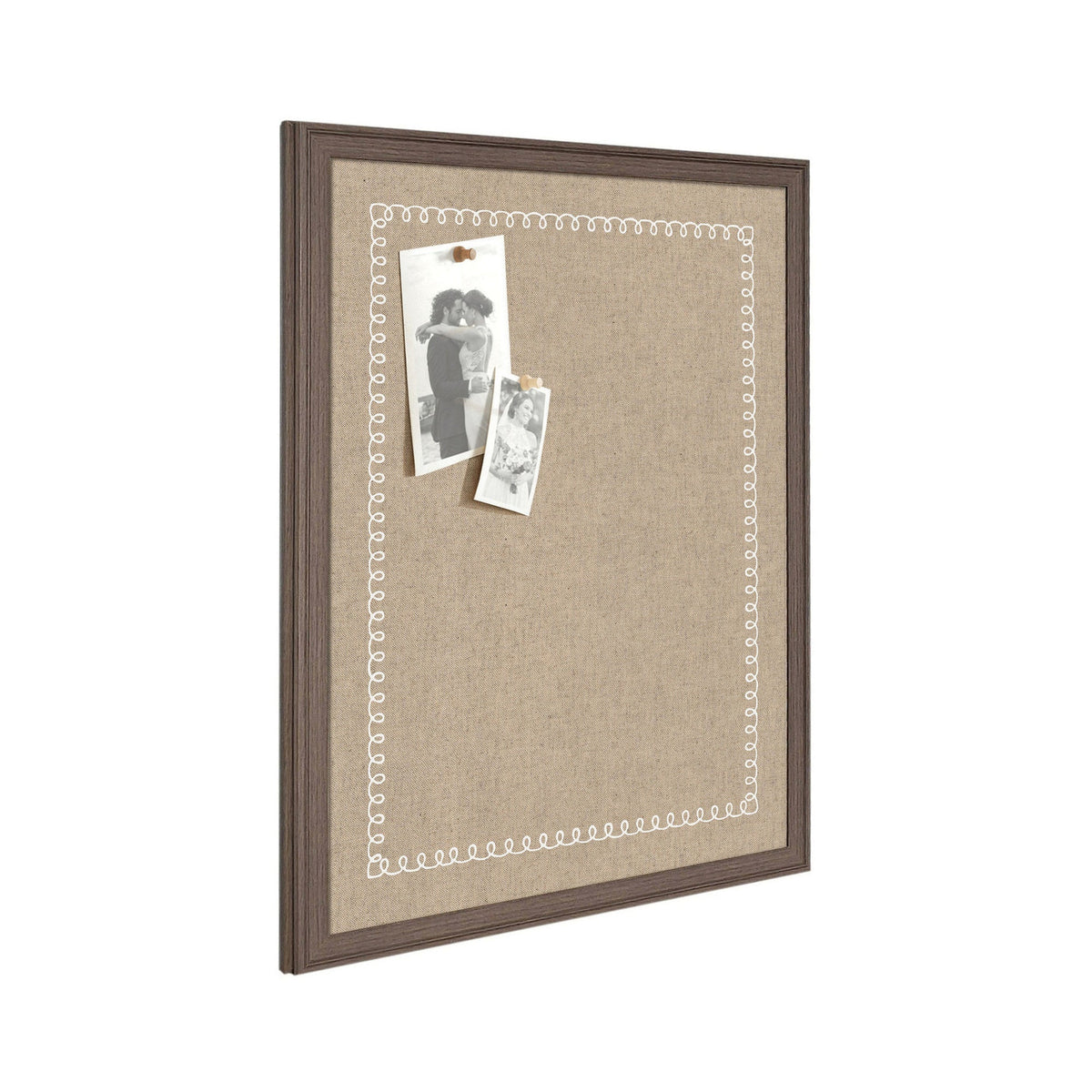Fabric Pinboard with Scalloped Edge Frame