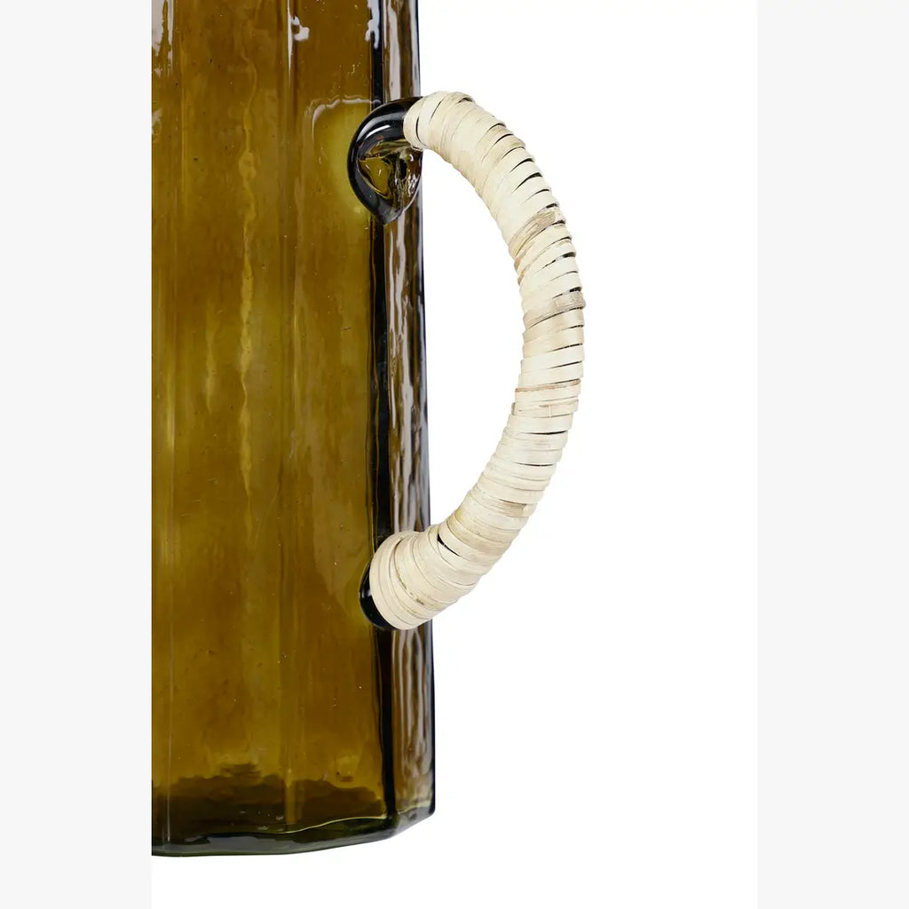 Hammered Glass Water Pitcher — Set of 2