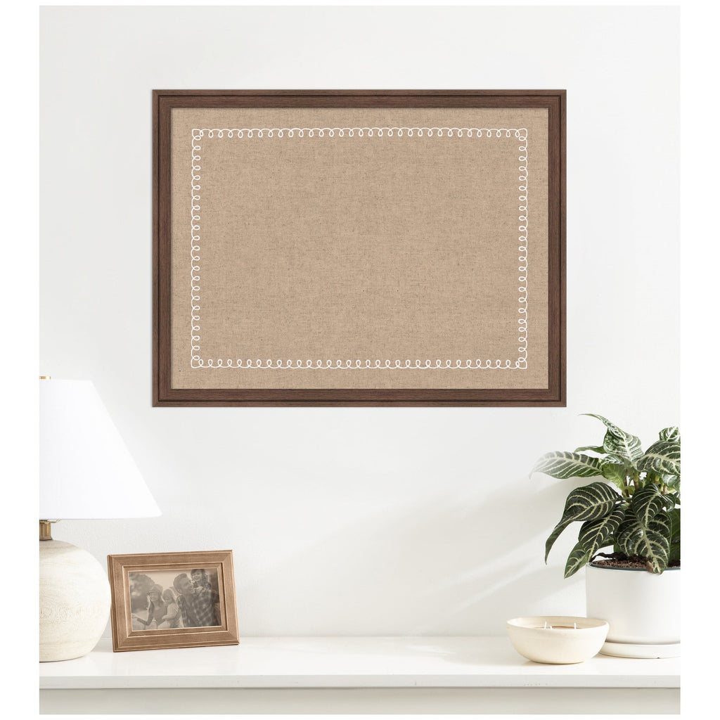 Fabric Pinboard with Scalloped Edge Frame
