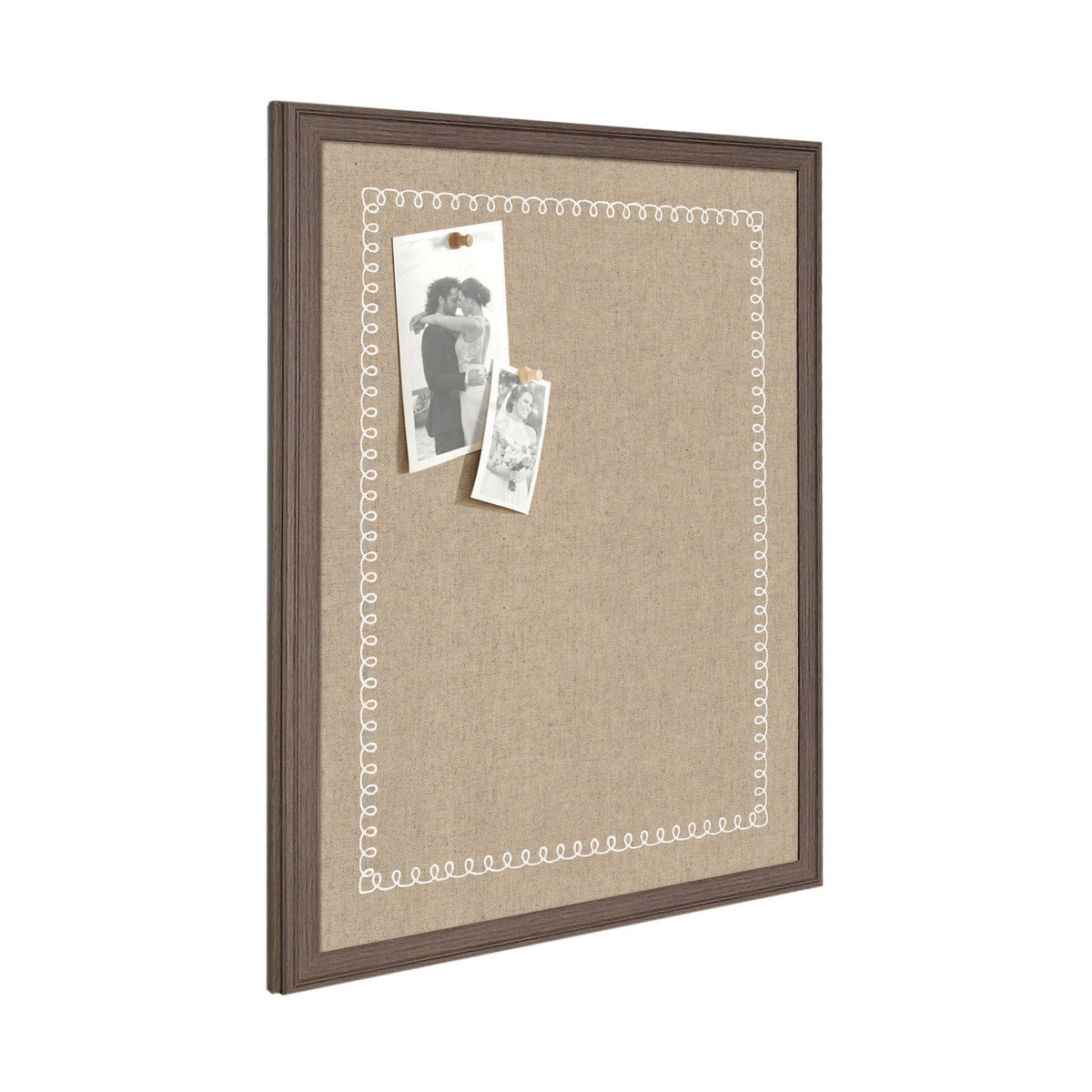 Fabric Pinboard with Scalloped Edge Frame