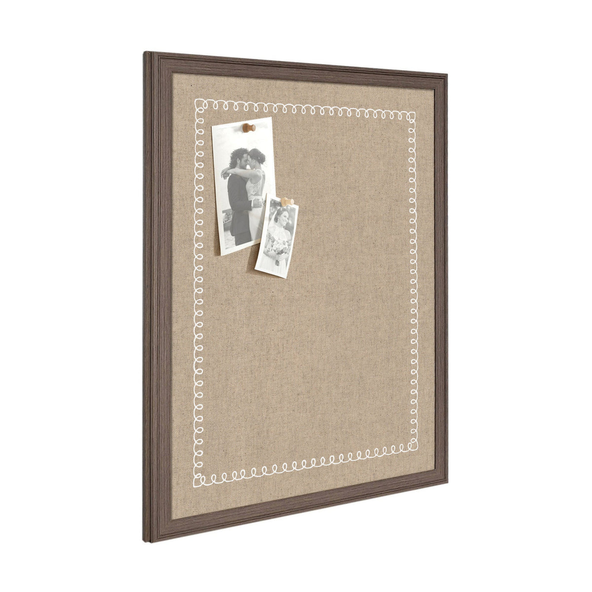 Fabric Pinboard with Scalloped Edge Frame