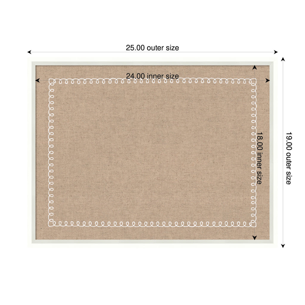 Fabric Pinboard with Scalloped Edge Frame