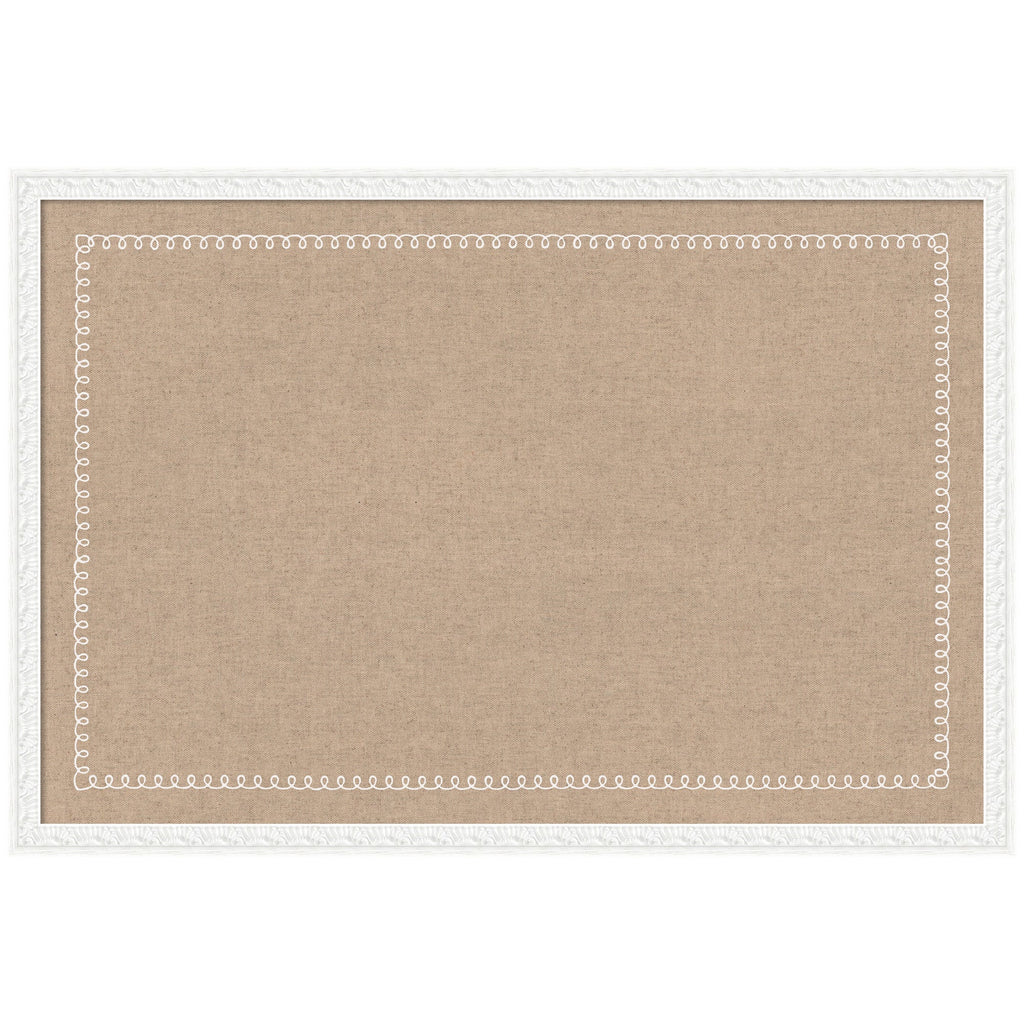 Fabric Pinboard with Scalloped Edge Frame