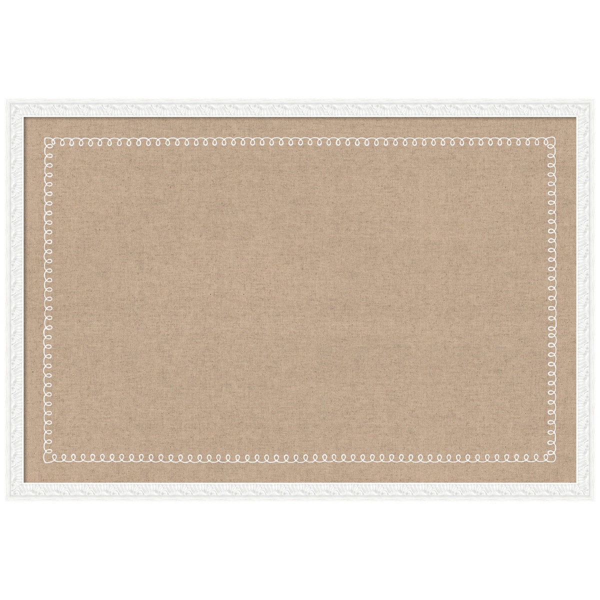 Fabric Pinboard with Scalloped Edge Frame