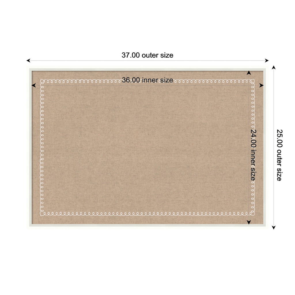 Fabric Pinboard with Scalloped Edge Frame