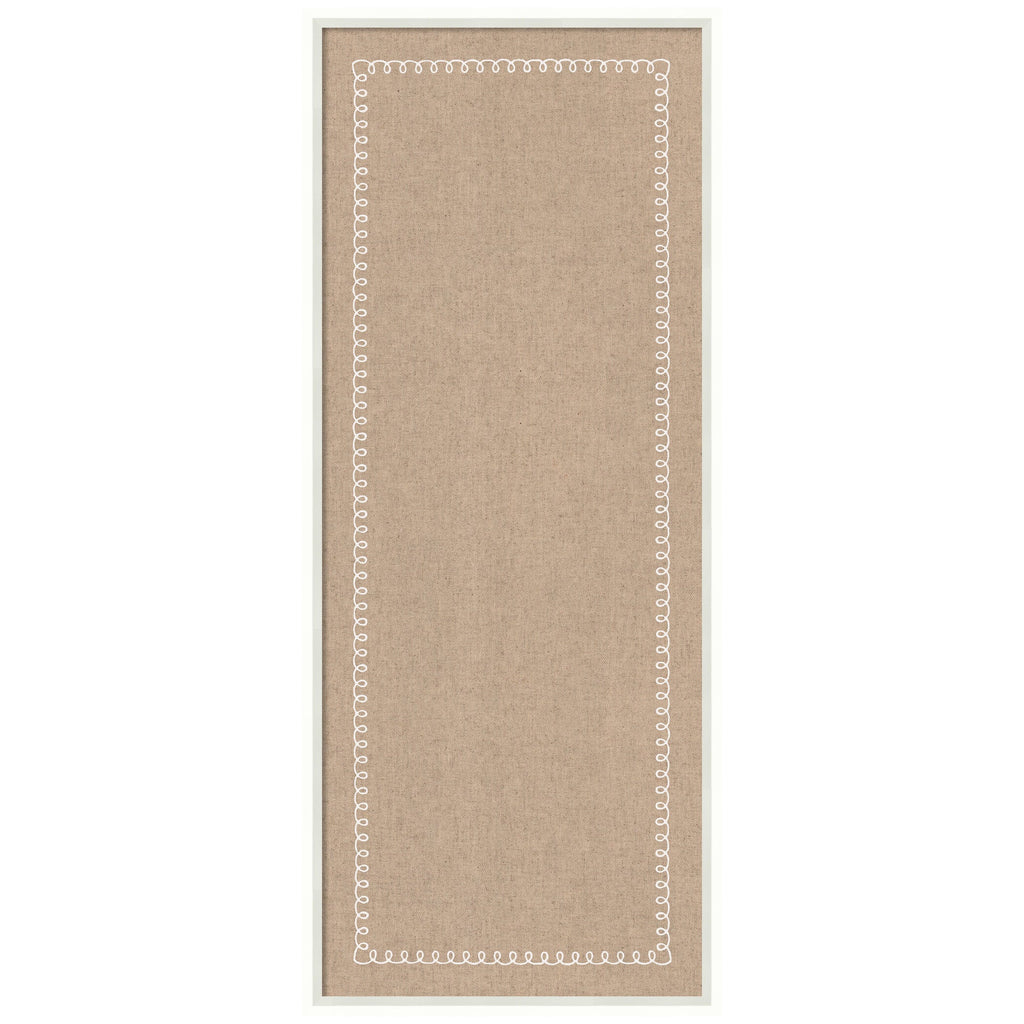 Fabric Pinboard with Scalloped Edge Frame