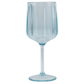 Tinted Blue Plastic Wine Glass — 15 oz