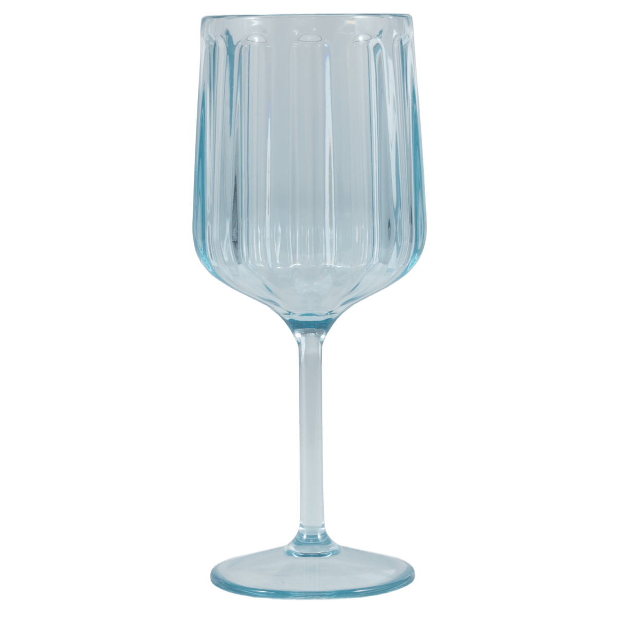 Tinted Blue Plastic Wine Glass — 15 oz