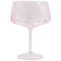Tinted Pink Plastic Coupe Glass — 15 oz