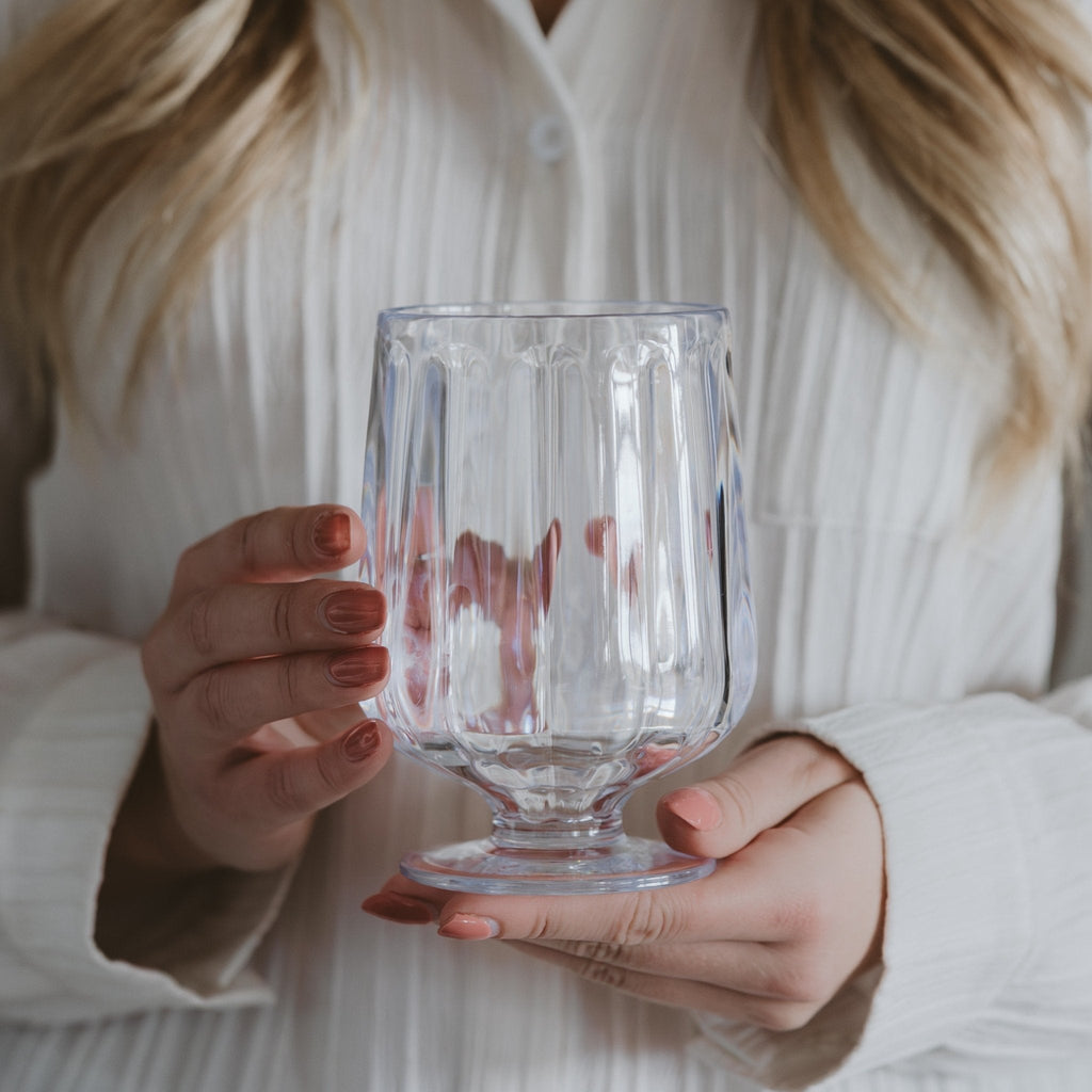 Clear Plastic Cocktail Goblet — 16 oz