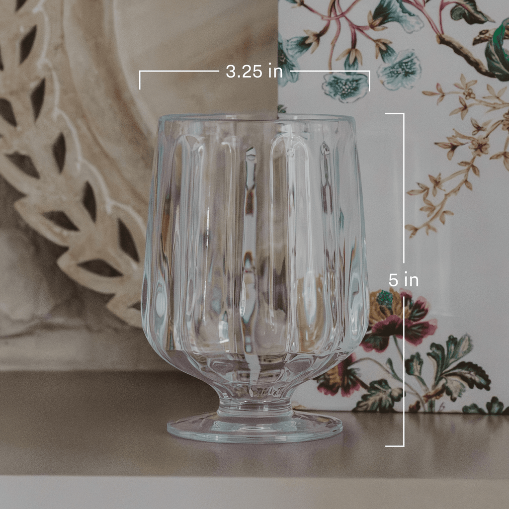 Clear Plastic Cocktail Goblet — 16 oz