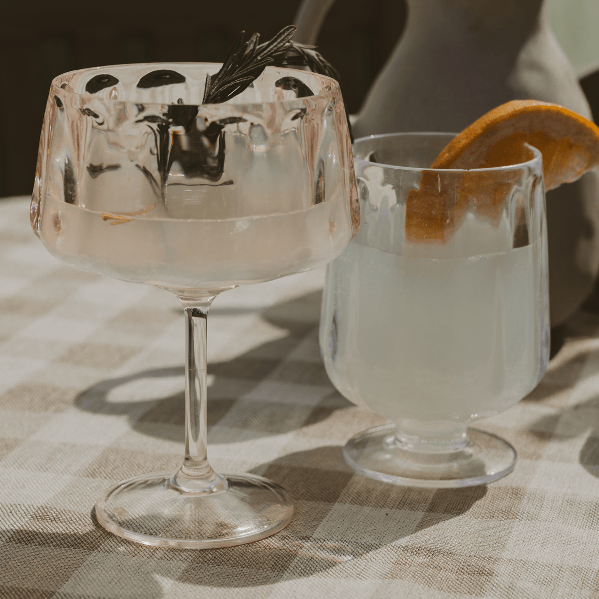 Clear Plastic Cocktail Goblet — 16 oz