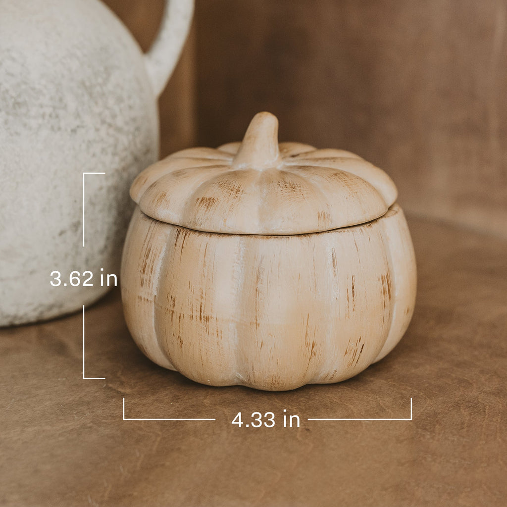 Pumpkin Spice Soy Candle — Ceramic Pumpkin Jar
