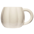 Cream Pumpkin Figural Ceramic Mug — 19 oz