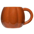 Burnt Orange Pumpkin Figural Ceramic Mug — 19 oz