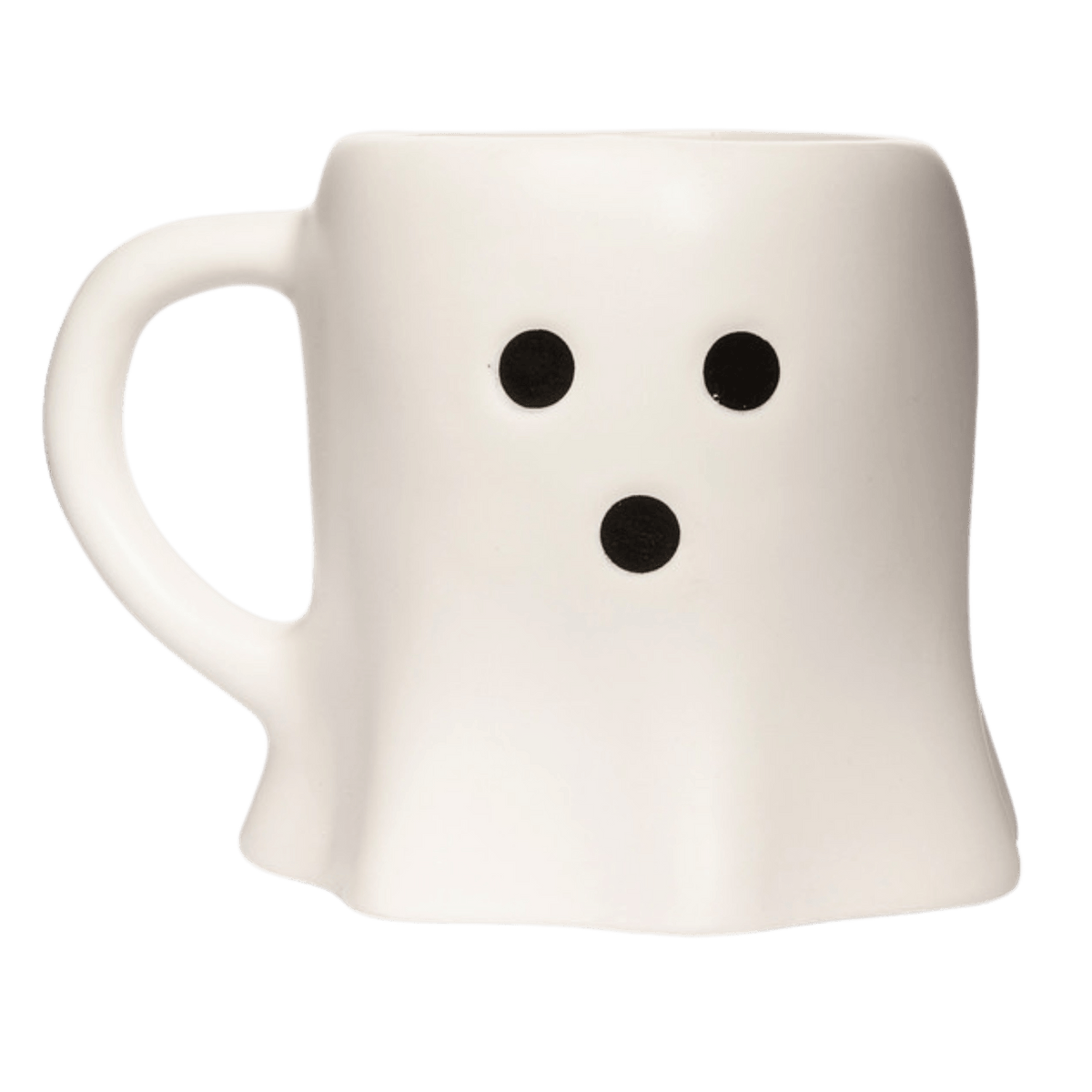 Ghost Face Figural Ceramic Mug — 12 oz