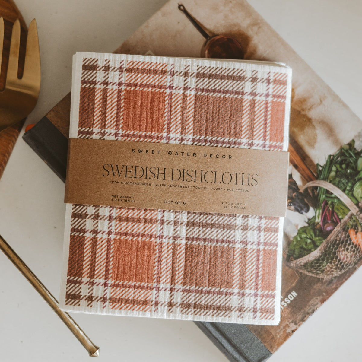 Fall Pattern Swedish Dishcloths — Set of 6