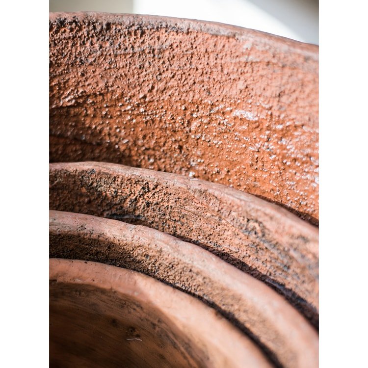 Terracotta Red Concrete Planter Pot