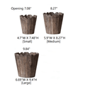 Spliced Solid Wood Round Planter