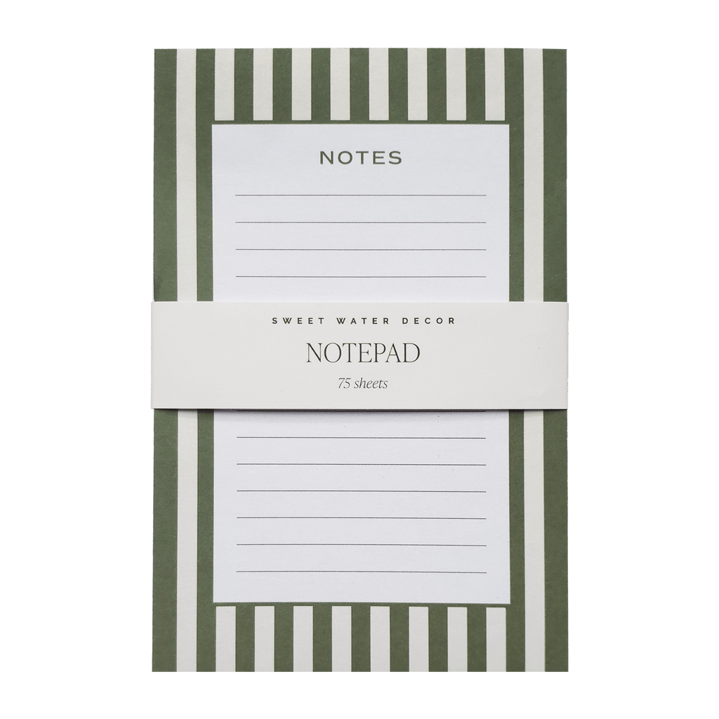 Striped Lined Notepad