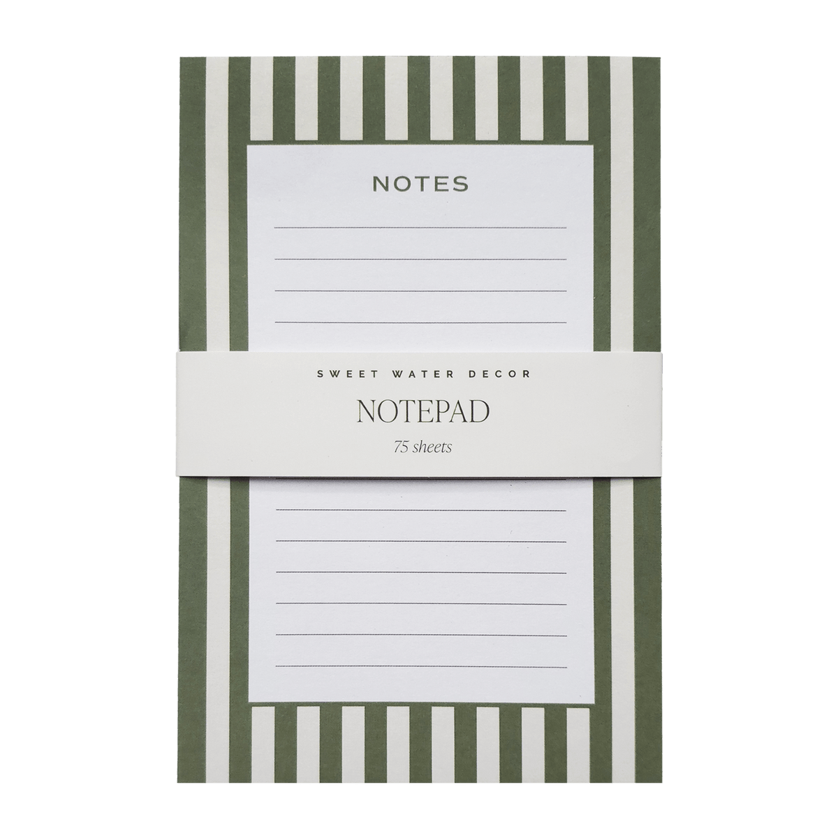 Striped Lined Notepad