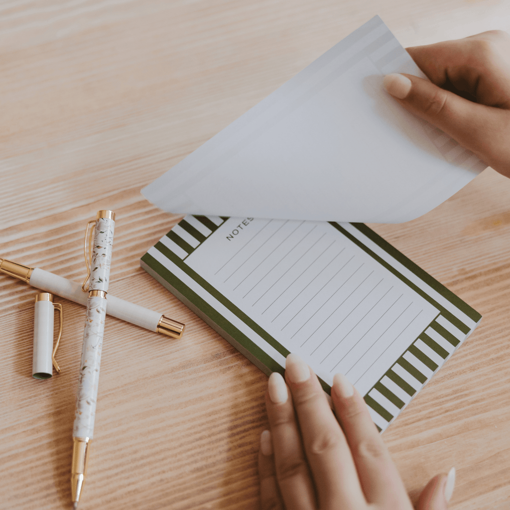 Striped Lined Notepad
