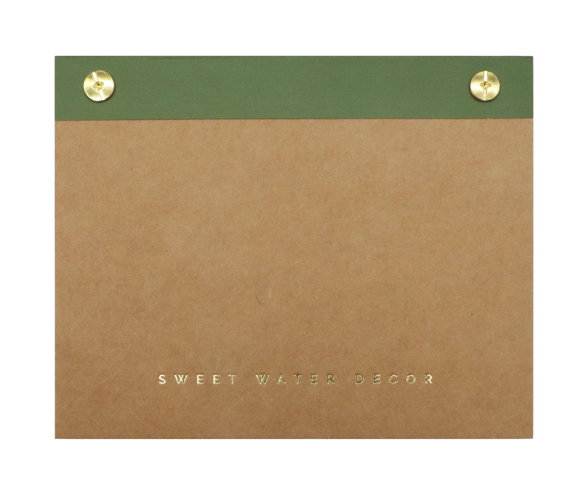 Green & Gold Rivet Lined Notepad