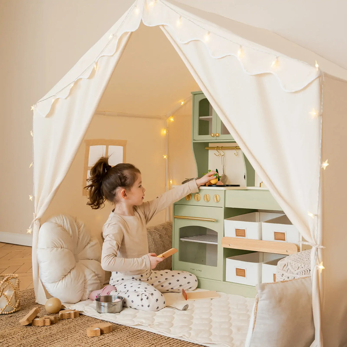 Large Kids Play Tent with Star Lights