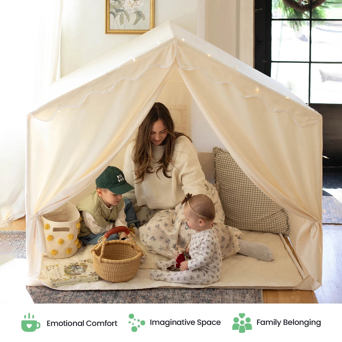 Large Kids Play Tent with Star Lights