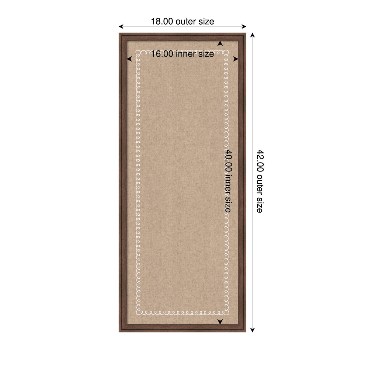 Fabric Pinboard with Scalloped Edge Frame