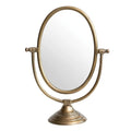 Austine Framed Mirror on Stand — Antique Brass Finish