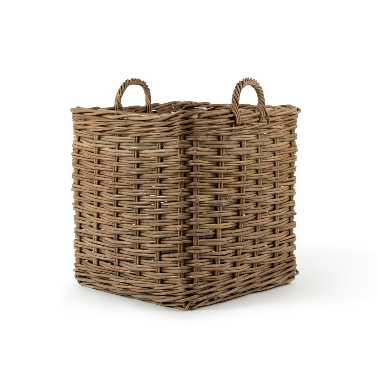 Rattan Square Storage Basket — Kubu Grey