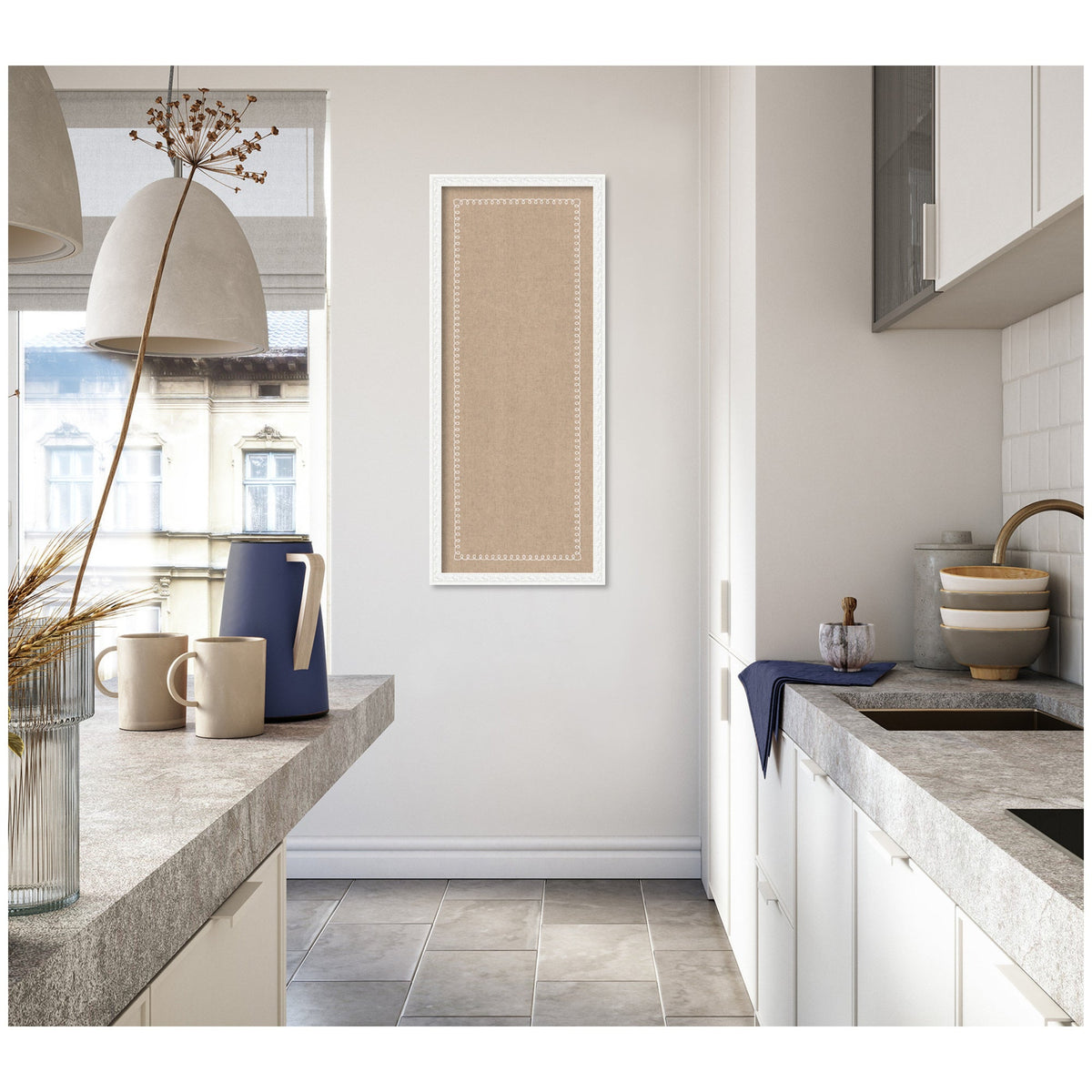 Fabric Pinboard with Scalloped Edge Frame