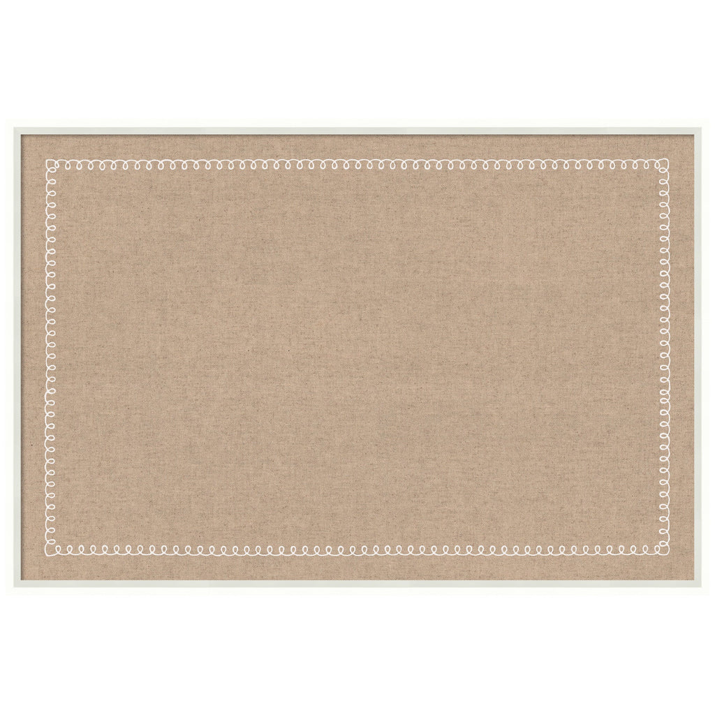 Fabric Pinboard with Scalloped Edge Frame