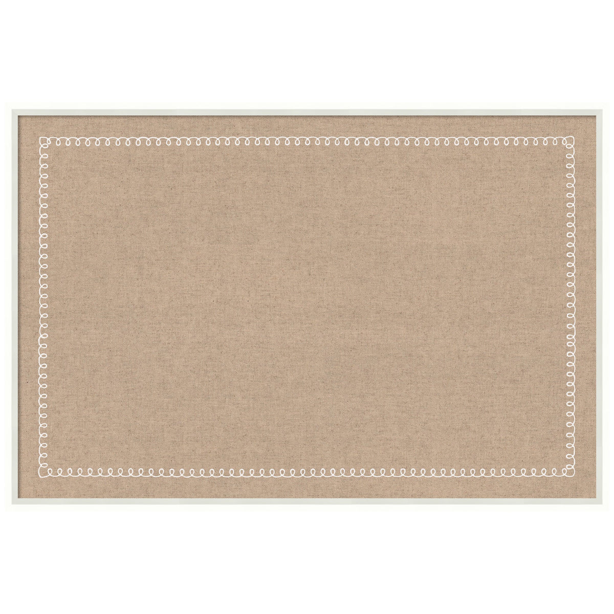 Fabric Pinboard with Scalloped Edge Frame