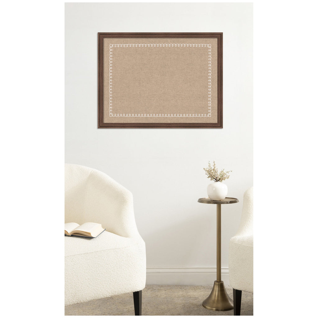 Fabric Pinboard with Scalloped Edge Frame