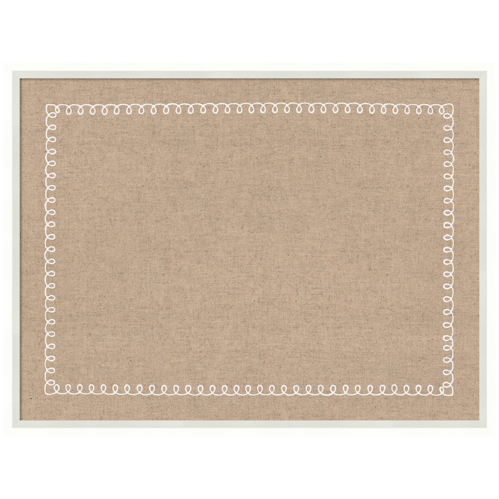 Fabric Pinboard with Scalloped Edge Frame
