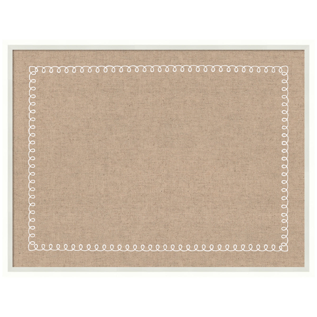 Fabric Pinboard with Scalloped Edge Frame