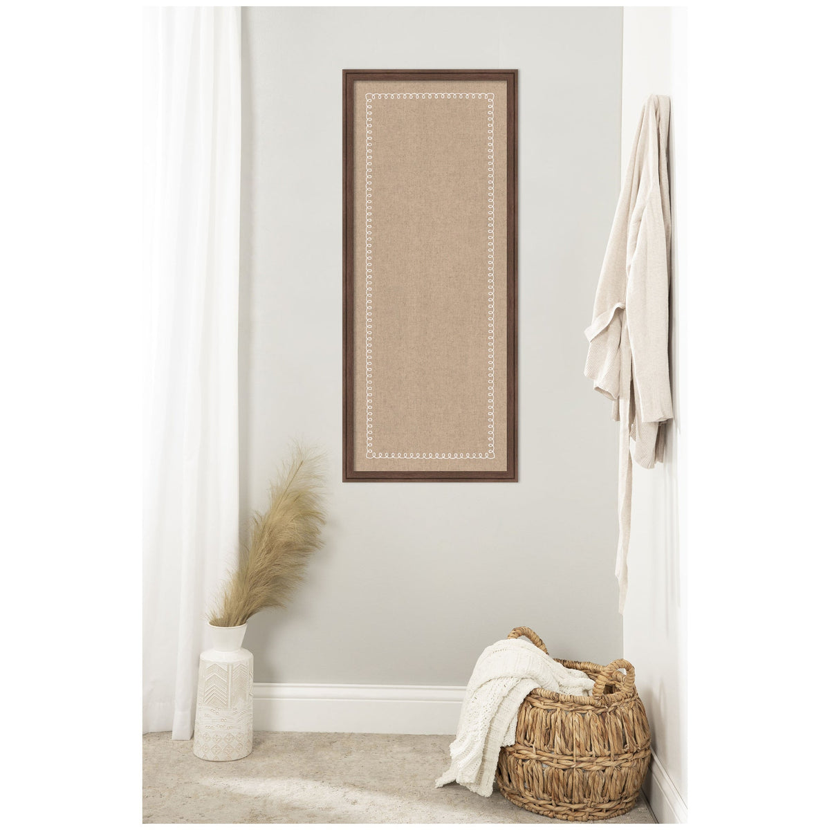 Fabric Pinboard with Scalloped Edge Frame