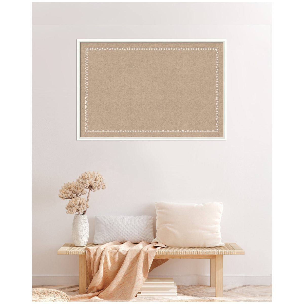 Fabric Pinboard with Scalloped Edge Frame