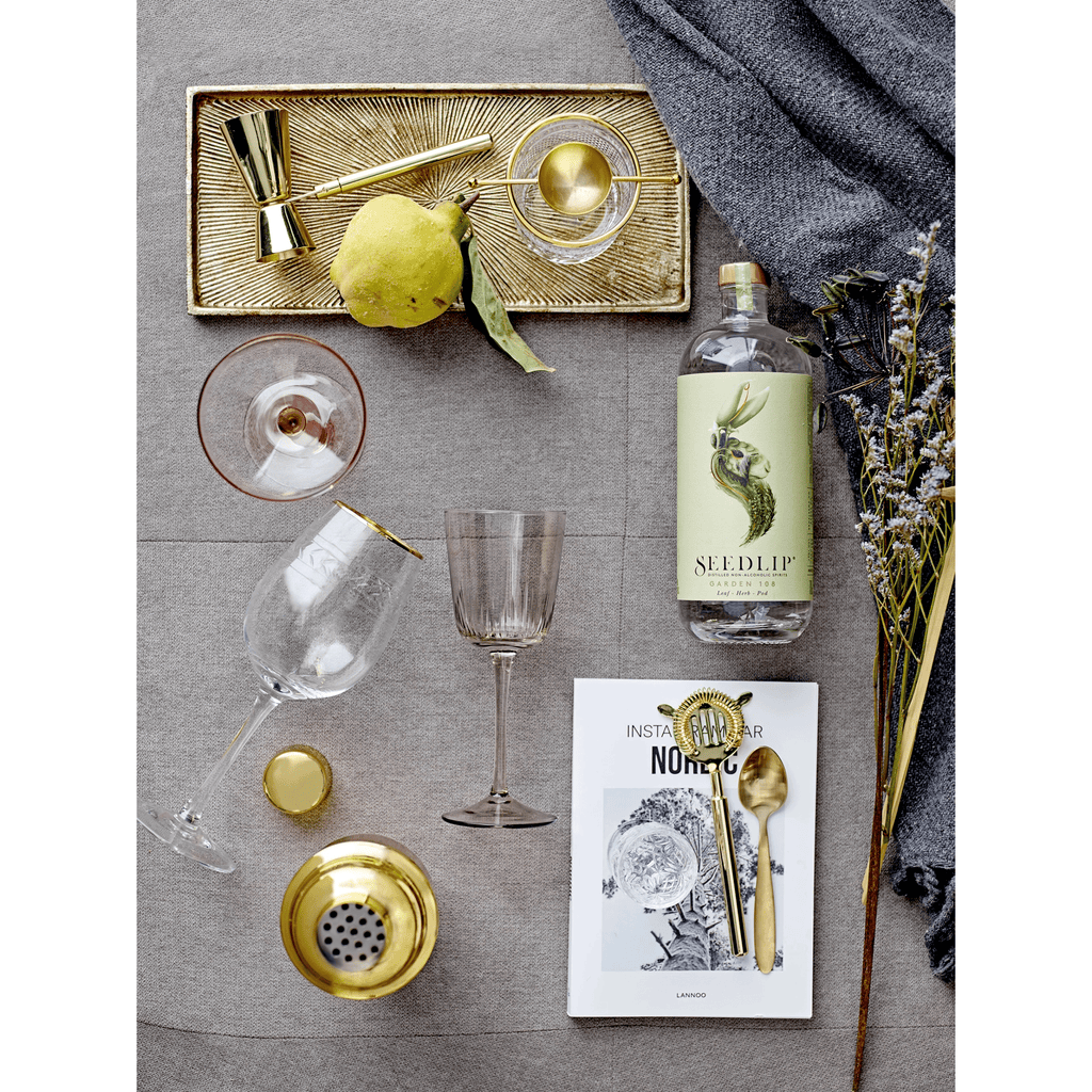Stainless Steel Cocktail Shaker — Brass Finish